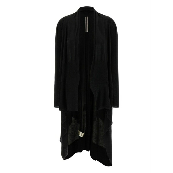 リックオウエンス レディース ジレー アウター Asymmetric-hem cardigan Black