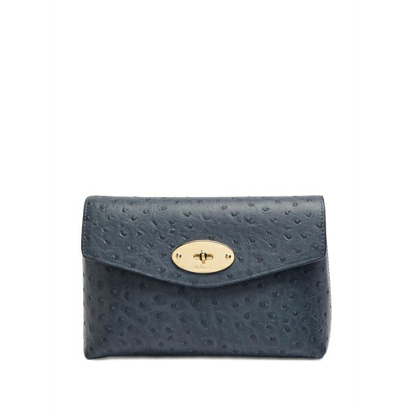 マル木ノ実 レディース ハンドバック 御徒面子 Darley textured clasp clutch bag Blue