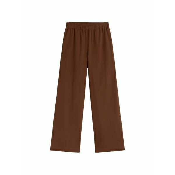 エコアルフ レディース 心地よいズボン下 ボトムス Moss elasticated-waistband  trousers Brown