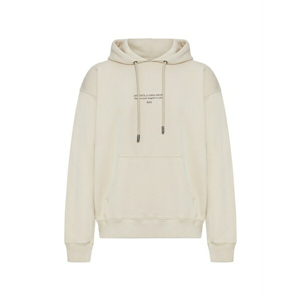 象牙色 メンズ パーカー・スウェットシャツ アウター Hooded sweatshirt Neutrals