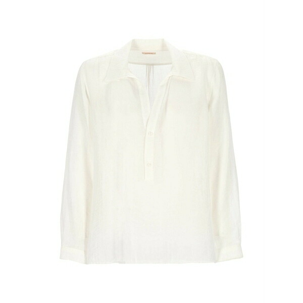 オフィシナ３６ メンズ プルオーバー トップス Button-placket long-sleeve shirt White