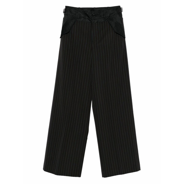 サカイ レディース 心地よいズボン下 ボトムス Pinstripe pocket trousers Black