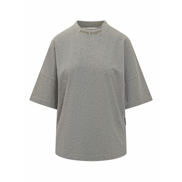 パーム・エンジェルス レディース ティーシャツ トップス Collar-detail short-sleeves t-shirt  Grey