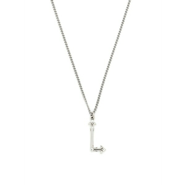 エマニュエレ ビコッキ メンズ 頸飾り・チョー鉄道車両 添え物 Alphabet pendant necklace Silver