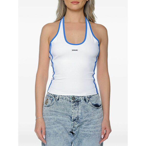 スビ レディース カットソー トップス Sott idol racer tank top White