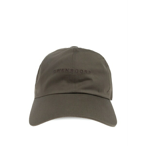 リックオウエンス メンズ 鳥打ち帽 付属物 Owenscorp-embroidered cap Brown
