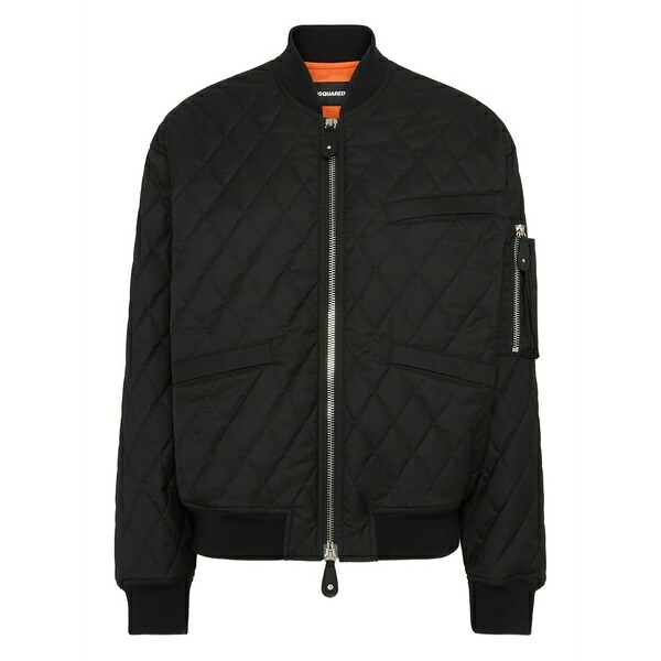 ディースクエアード レディース ジャケット＆ブルゾン アウター Quilted bomber jacket Black｜asty 126,400円