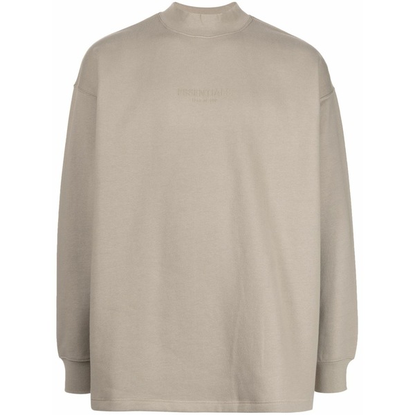 エフオージーエッセンシャルズ メンズ パーカー・スウェットシャツ アウター Embroidered-logo crewneck sweatshirt Grey｜asty
