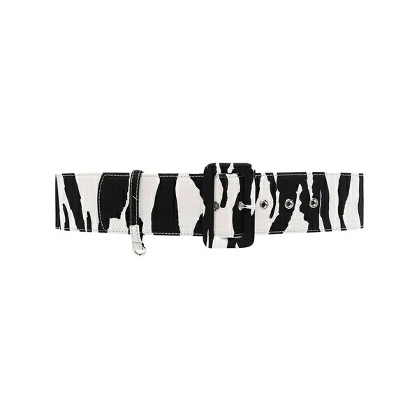 エムエスジイエム レディース 三尺帯 添え物 Zebra-print buckle belt Black
