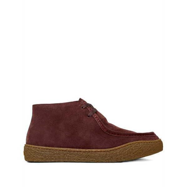 カンペール メンズ ブーツ シューズ Suede lace-up boots Red
