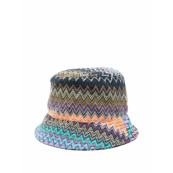 ミッソーニ レディース 鳥打ち帽 付属物 Zigzag bucket hat Blue