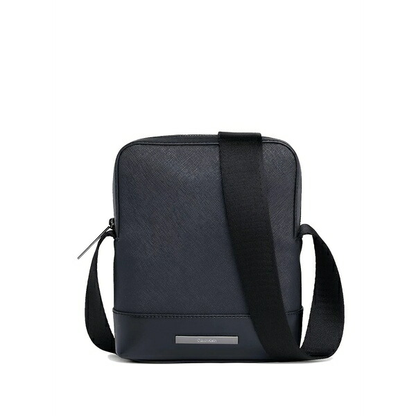 カルバンクライン メンズ ショルダーバッグ 御徒面子 Logo-plaque messenger bag Black