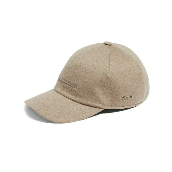 ゼニア メンズ かぶり笠 添え物 Embroidered-motif cap Neutrals