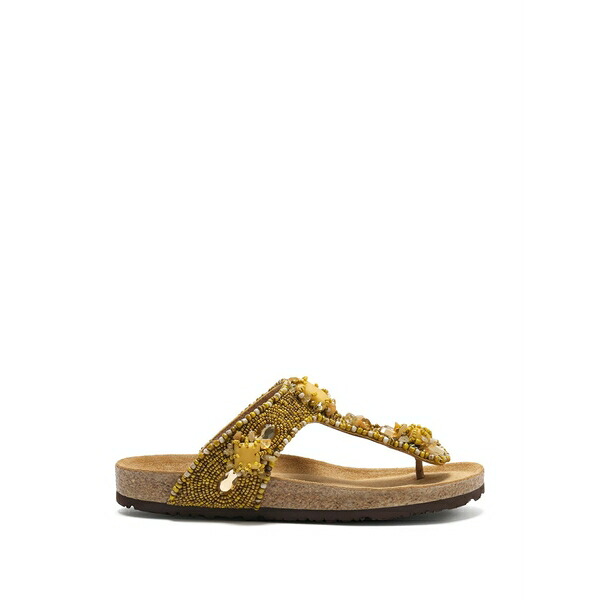 マリパルミ レディース サンダル シューズ Bead-embellished sandals Yellow