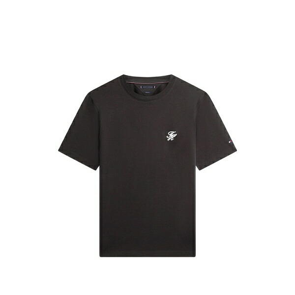 トミー ヒルフィガー メンズ ティーシャツ トップス Logo-detail t-shirt Black