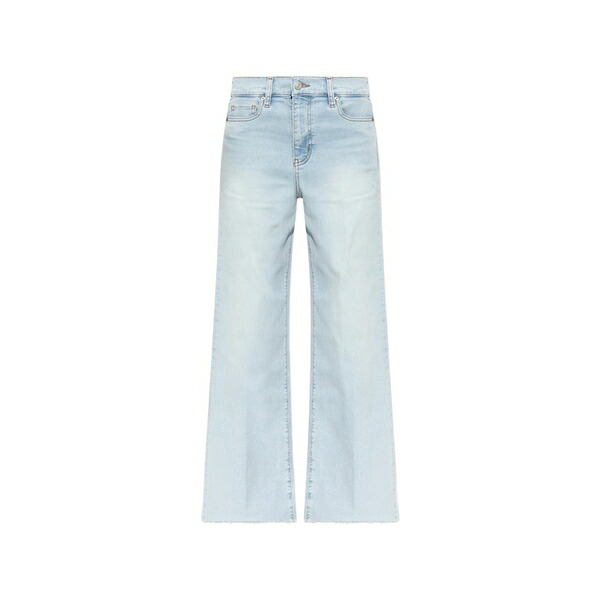 フレーム レディース デニムパンツ ボトムス Raw-cut flared jeans Blue｜asty
