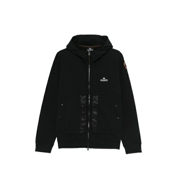 パラジャンパーズ メンズ パーカー・スウェットシャツ アウター Hooded zip sweater Black