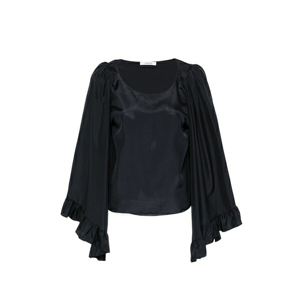 ドロシーシューマッハ レディース ティーシャツ トップス Playful volumes ruffled blouse Blue
