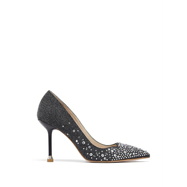 リュージョー レディース パンプス シューズ Denim rhinestone-embellished pumps Grey