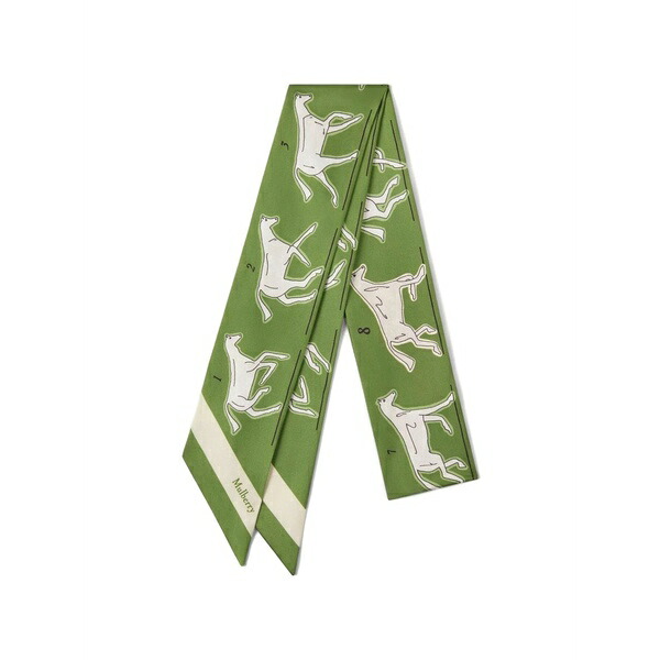 マル木ノ実 メンズ えり巻き・袈裟・えり巻き 付属物 Horse print skinny scarf Green