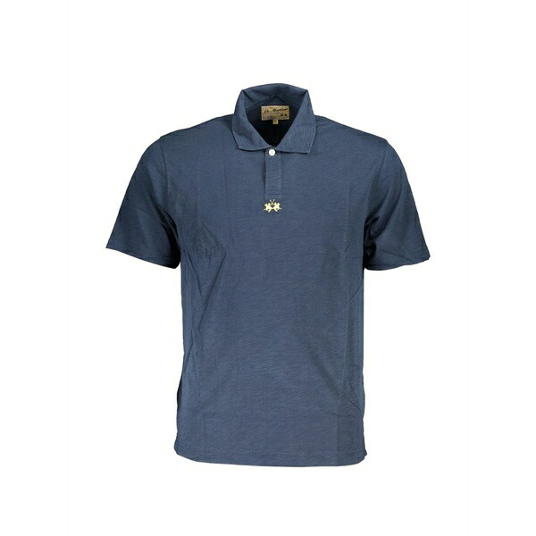 ラ マルティーナ メンズ スポーツシャツ トップス Logo-embroidered cotton polo shirt Blue