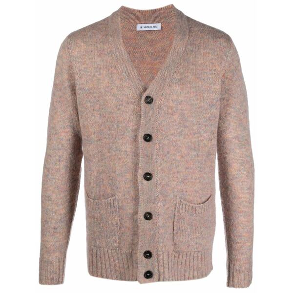 マニュエル リッツ メンズ ジレー アウター V-neck long-sleeve cardigan  Neutrals