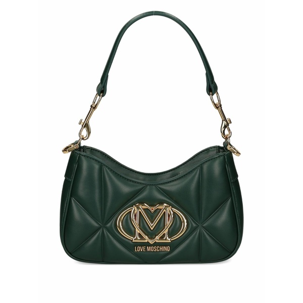 優しいこと モスキーノ レディース ショルダーバッグ 御徒面子 Quilted logo-plaque shoulder bag Green