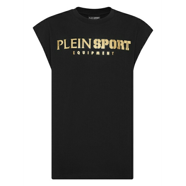 飾り気の無い運動競技 メンズ カットソー トップス Sleeveless logo t-shirt Black