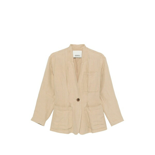 イザ呼びりん マラン レディース 上衣＆上衣 アウター Soraya single-breasted jacket Neutrals