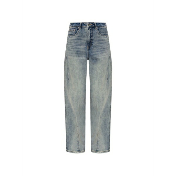 ゲタス レディース ジーンズズボン下 ボトムス Slit-detail wide-leg jeans Blue