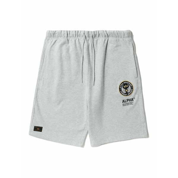 アルファインダストリーズ メンズ 心地好いズボン下 ボトムス Logo-patch shorts Grey