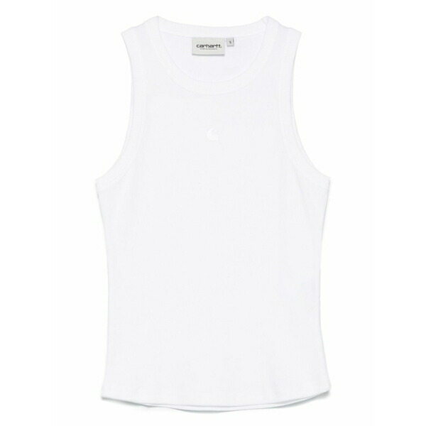鉄道車両ハート型 レディース カットソー トップス Philips tank top White