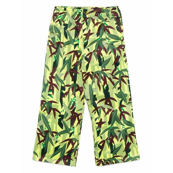 ケンゾー メンズ 心地好いズボン下 ボトムス Chiku-rin camo-print trousers Green