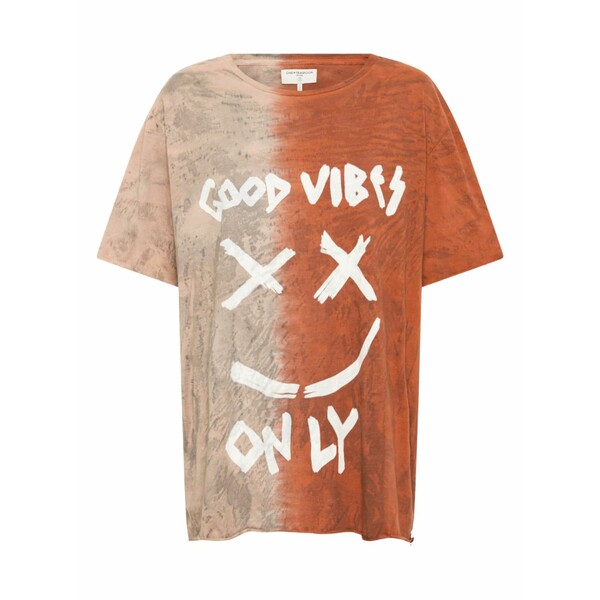 ワン ティースプーン レディース Tシャツ トップス Printed t-shirt Brown|asty