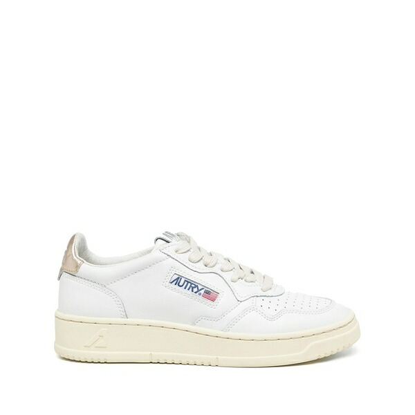 オートリー レディース スニーカー シューズ Medalist perforated leather sneakers White