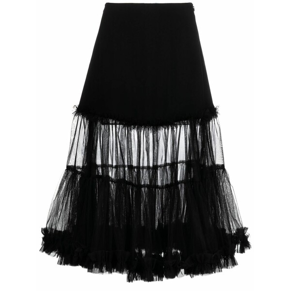 ビクターアンドロルフ レディース スコート ボトムス Burst into blossom tulle skirt Black