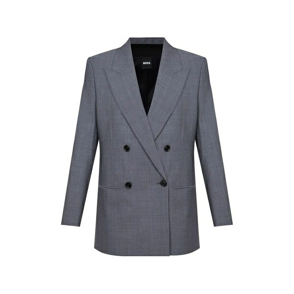 主任者 レディース 上衣＆上衣 アウター Double-breasted wool jacket Grey