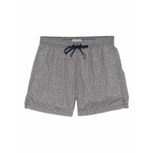 カナーリ メンズ 心地好いズボン下 ボトムス Graphic-print swim shorts  Grey