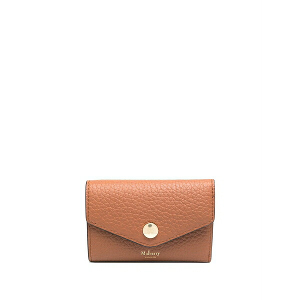 マル木ノ実 レディース 札入れ 佩び物 Grained-effect folded wallet Brown