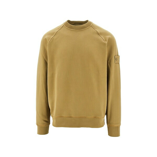 ストーンアイランド メンズ パーカー・スウェットシャツ アウター Logo-patch raglan-sleeve sweater Neutrals