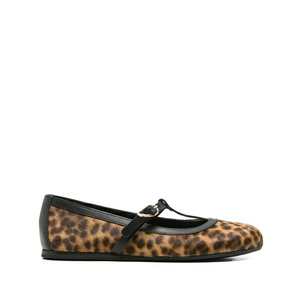 アンシエントグリークサンダル レディース サンダル シューズ Aerati leopard-print ballet flats Brown