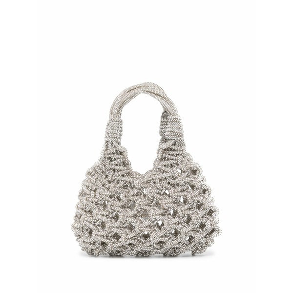 ヒボウラマ レディース ハンドバック 御徒面子 Vannifique crystal-embellished mini bag Silver
