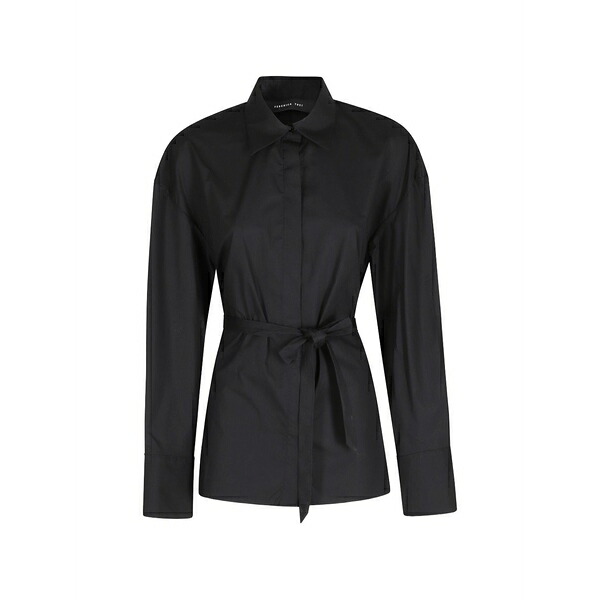 フェデリカ・トシ レディース プルオーバー トップス Belted open-back shirt Black