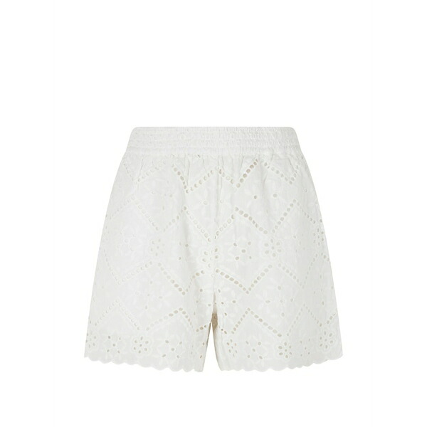 エムシーツーセイントバース レディース 心地よいズボン下 ボトムス Meave broderie-anglaise shorts White