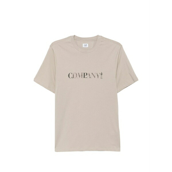 シーピーカンパニー メンズ ティーシャツ トップス Logo graphic t-shirt Neutrals