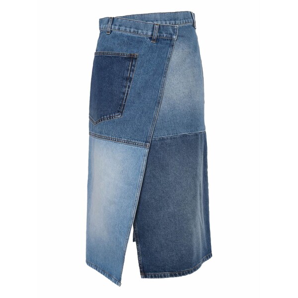 フィロソフィーデロレンゾセラフィーニ レディース スコート ボトムス Patch-panels denim MIDI skirt Blue
