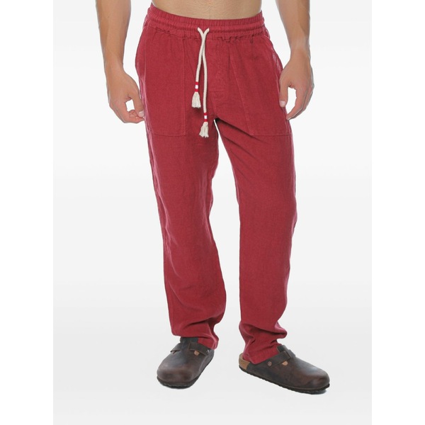 エムシーツーセイントバース メンズ 心地好いズボン下 ボトムス Calais drawstring-waist trousers Red