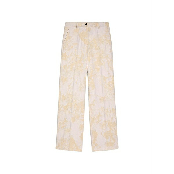 モモン レディース 心地好いズボン下 ボトムス Milton jacquard denim trousers Neutrals