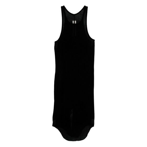 リックオウエンス メンズ プルオーバー トップス Ribbed tank top Black