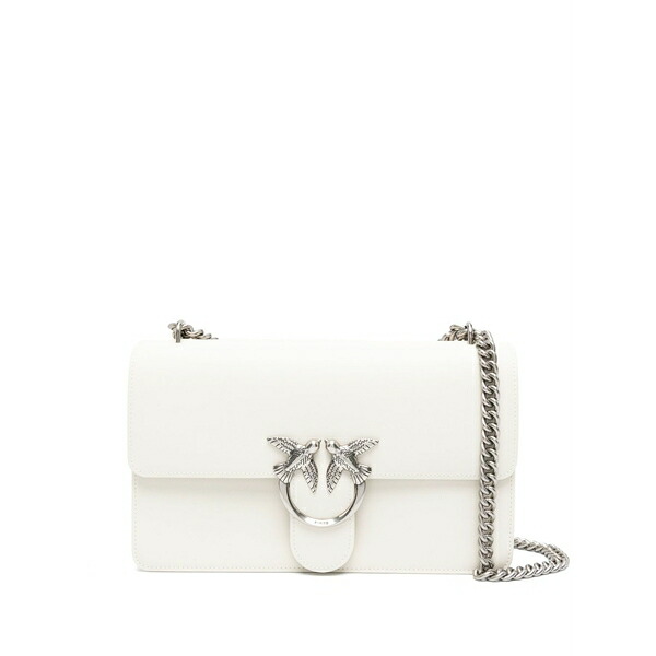 ピンコ レディース ショルダーバッグ 御徒面子 Medium love crossbody bag White
